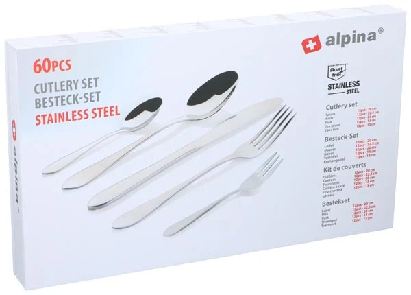 Cutlery Set 60Pc 6/2,5/2Mm alpina