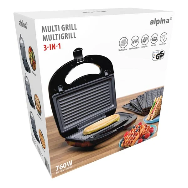 Sandwich Maker 230V alpina