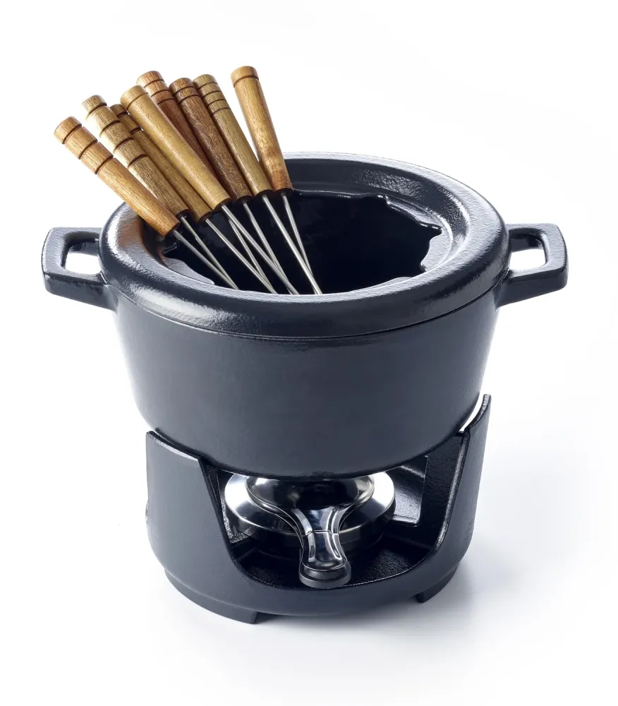 Alva Fondueset - Nori - Gietijzer - 8 vorkjes / personen - 2 Liter