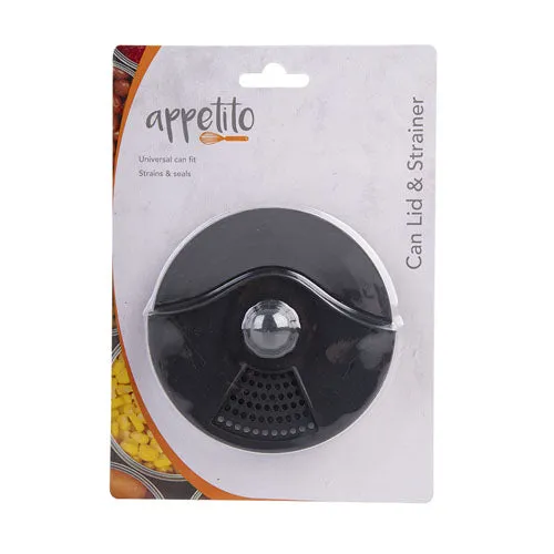 Appetito Can Lid & Strainer (houtskool)