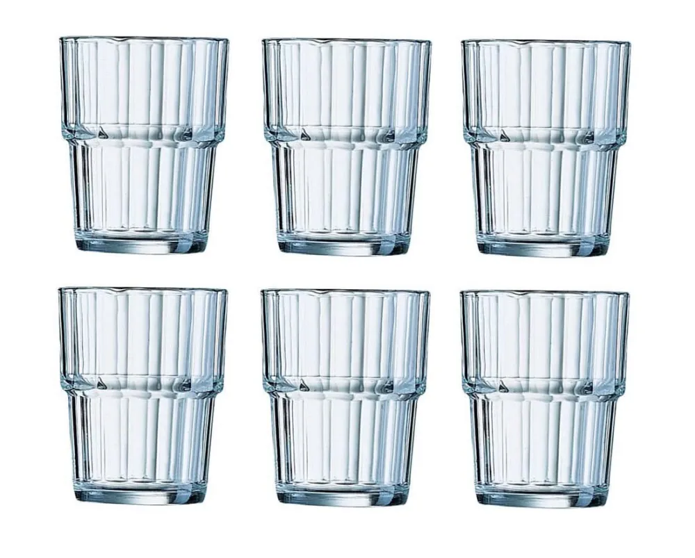 Arcoroc Tumbler Norvege - Gehard Glas - 200 ml - 6 stuks