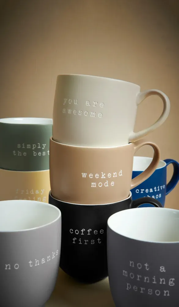 ASA mug, coffee first D. 9,5 cm, H. 9,5 cm, 0,35 l.