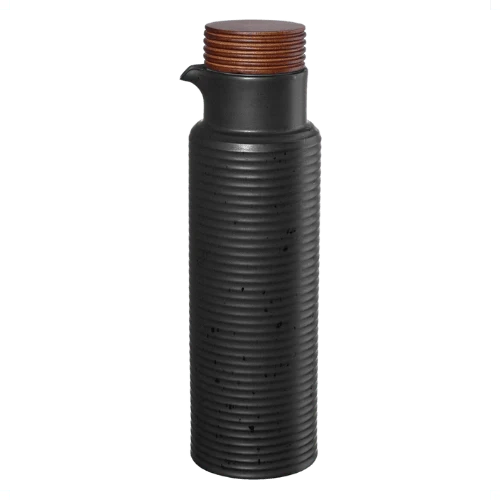 ASA oil and vinegar bottle, black D. 6,5 cm, H. 22 cm, 0,4 l.