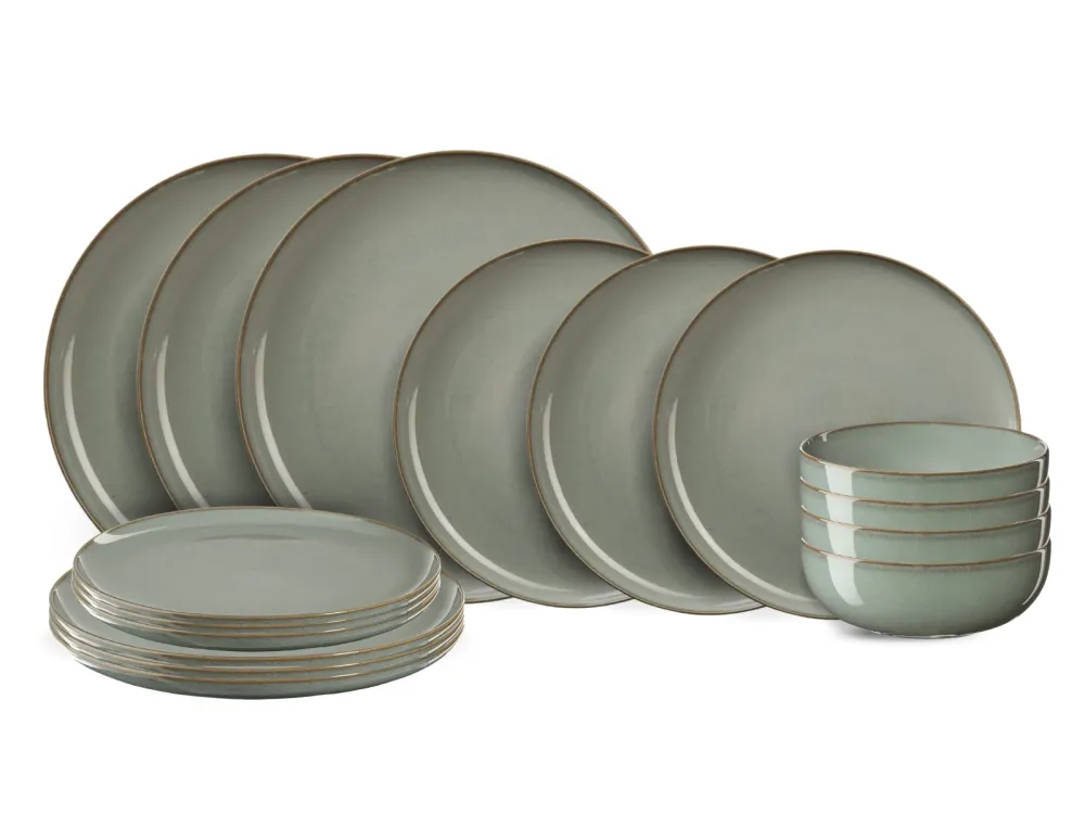 ASA Selection Serviesset Saisons - Eucalyptus 18 delig / 6 personen - 6 dinerborden, 6 kommen en 6 ontbijtborden