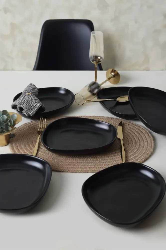 Set van 6 borden Eloy keramiek Asir Group