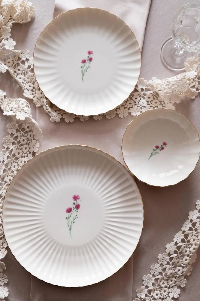 Set van 6 borden Hunter porselein Asir Group