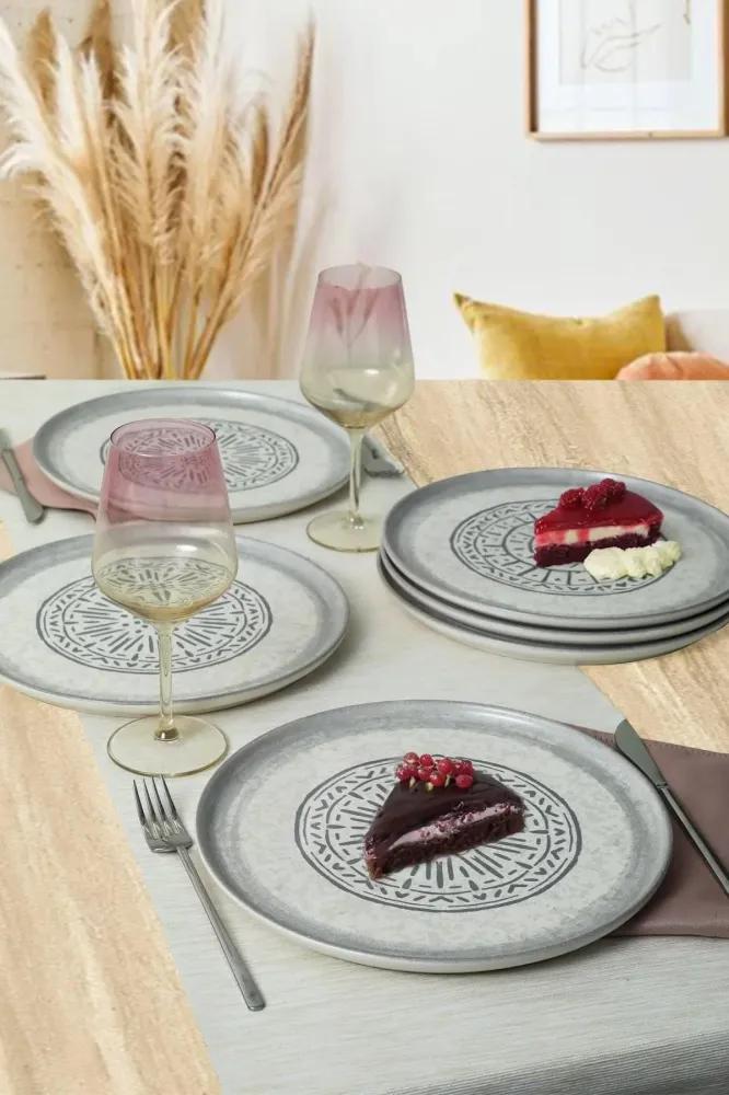 Set van 6 borden keramiek Asir Group