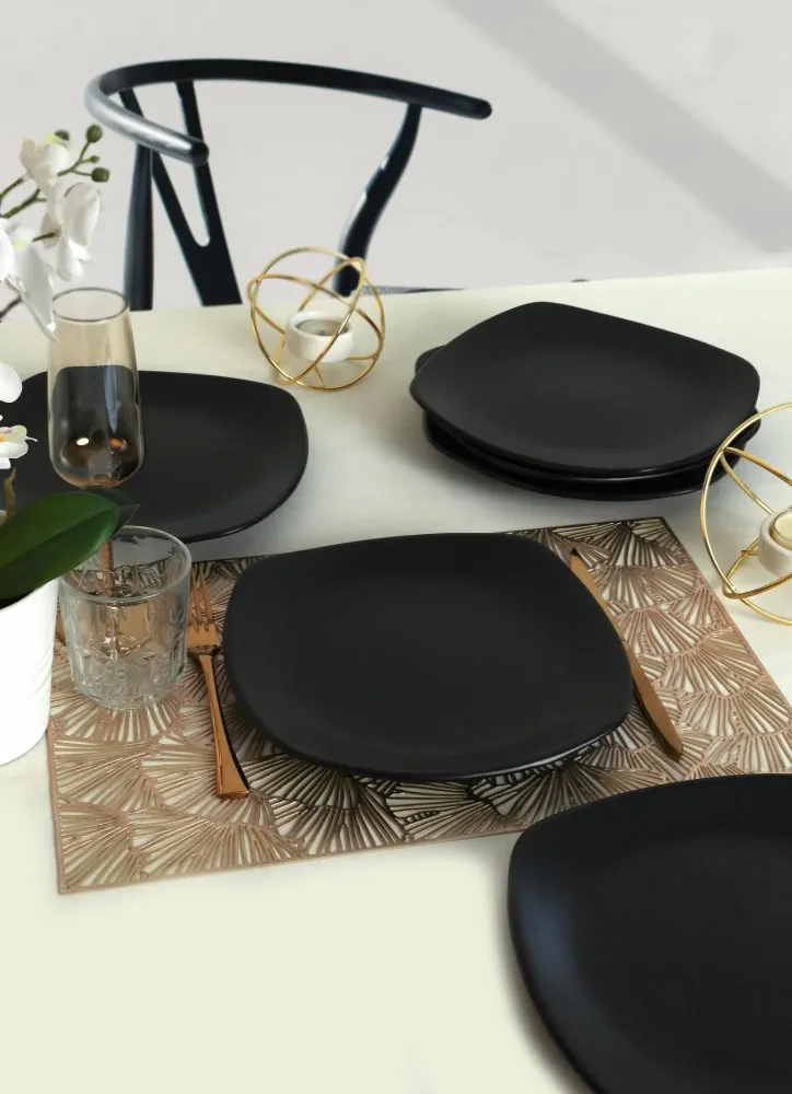 Set van 6 dinerborden Lux keramiek Asir Group