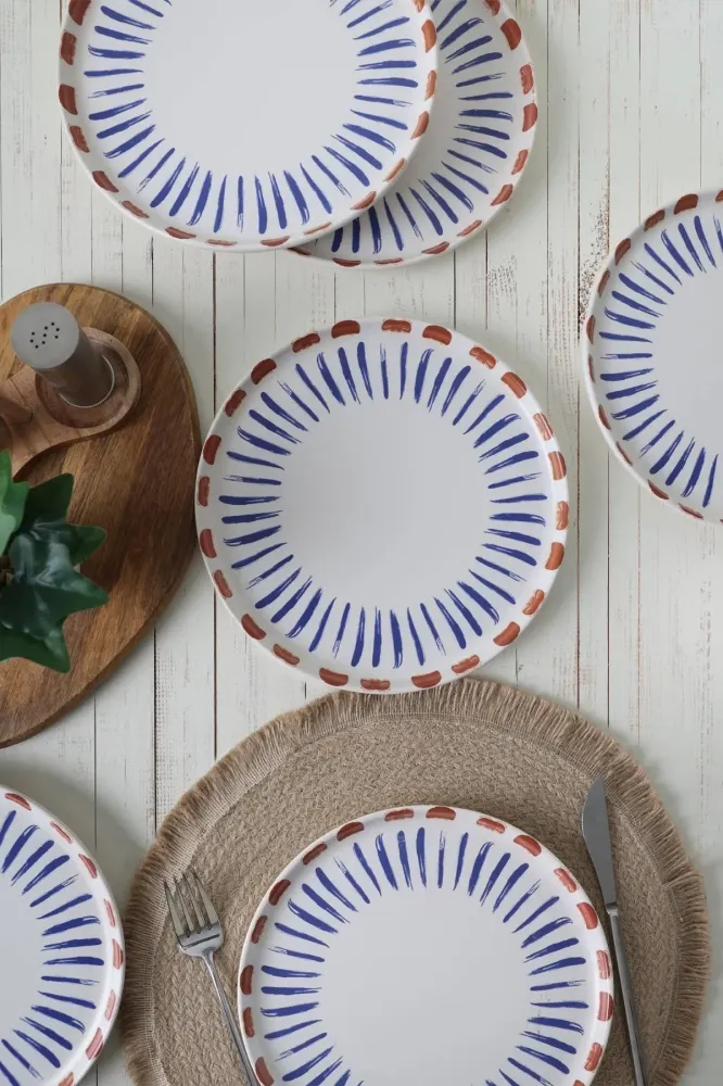 Set van 6 taartborden Stein keramiek Asir Group