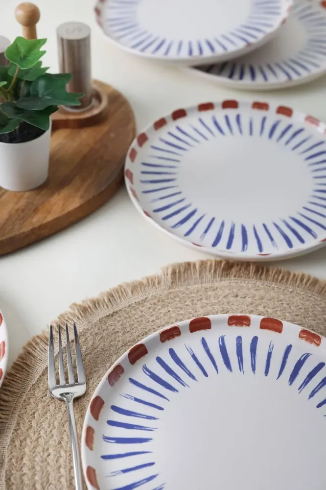 Set van 6 taartborden Stein keramiek Asir Group