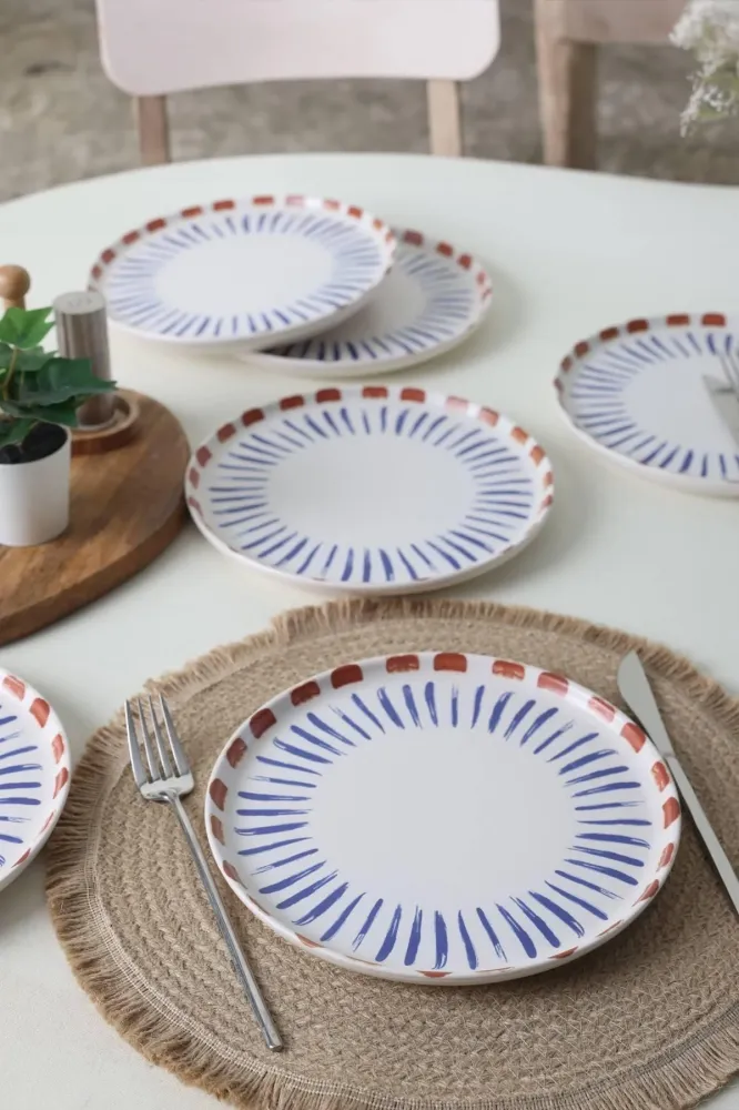 Set van 6 taartborden Stein keramiek Asir Group