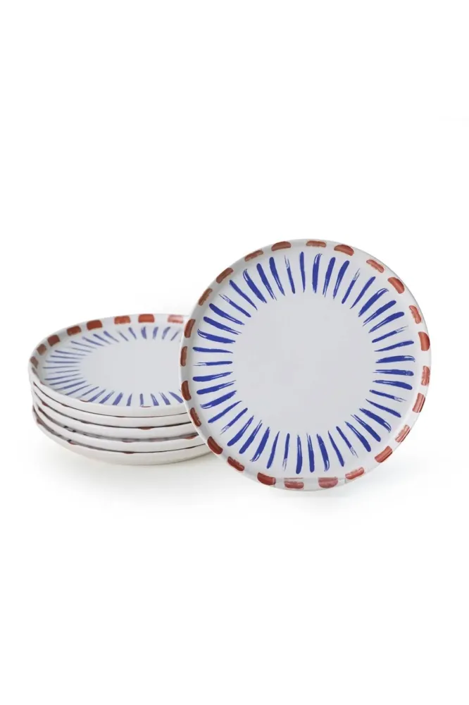 Set van 6 taartborden Stein keramiek Asir Group