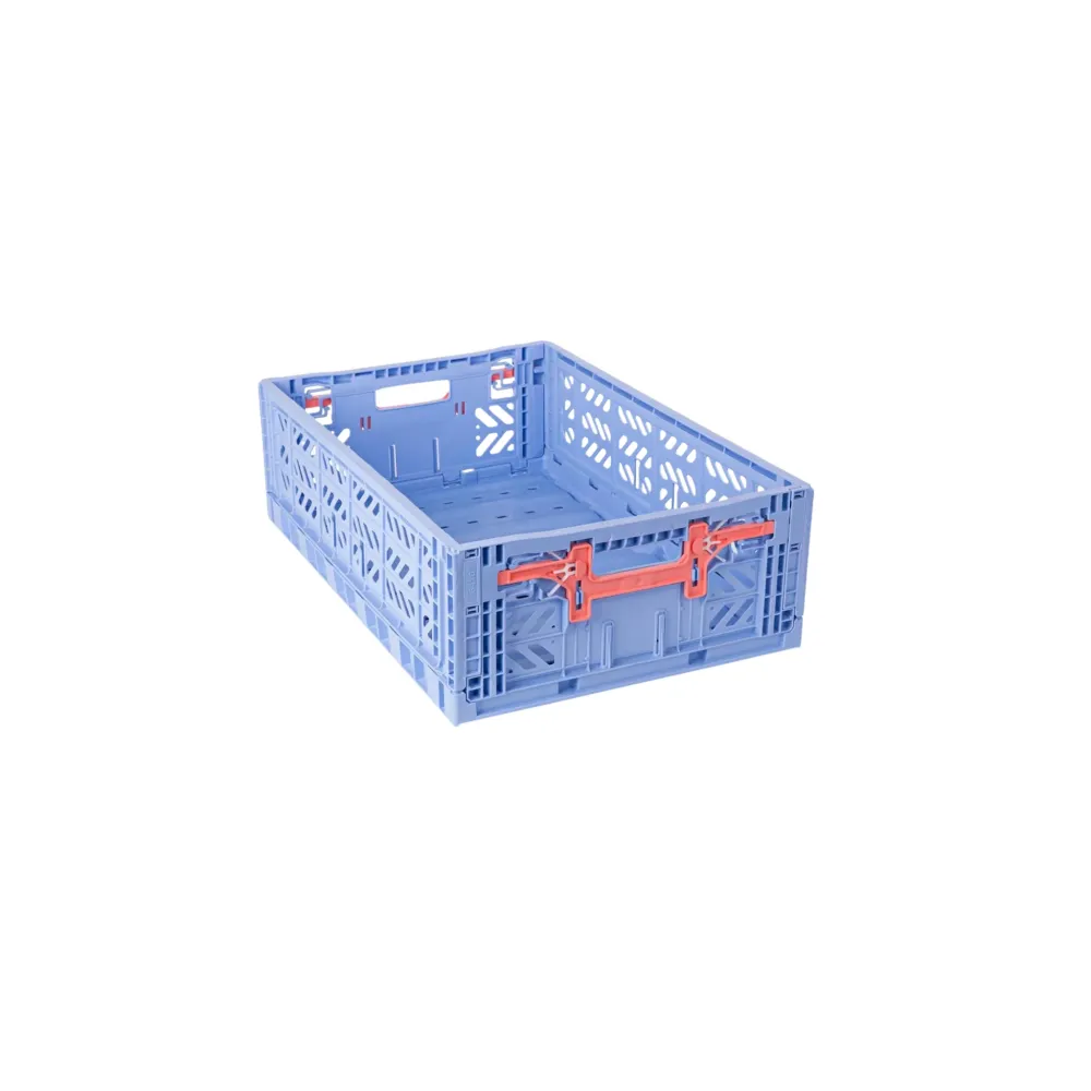 Aykasa Vouwkrat Maxi Comfort Lock Babyblauw / Zalmroze