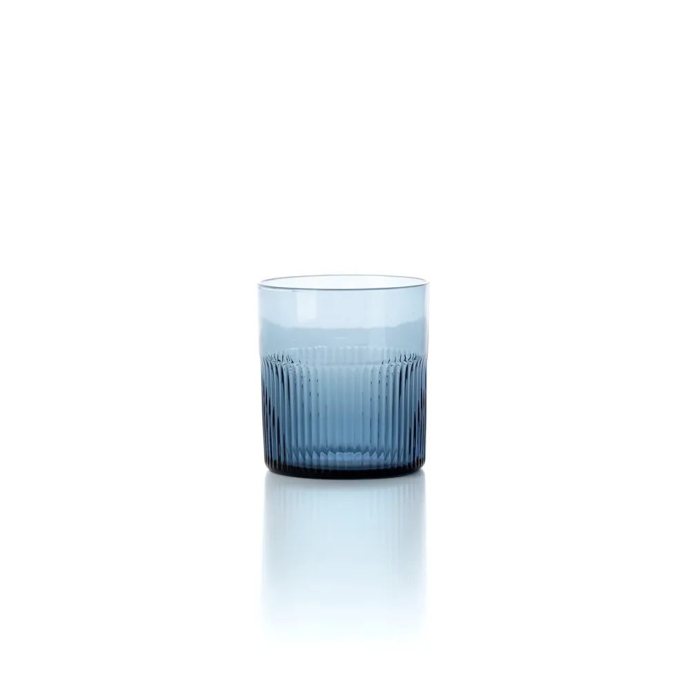 De Azure Gegolfde Lage Tumbler – Blauw