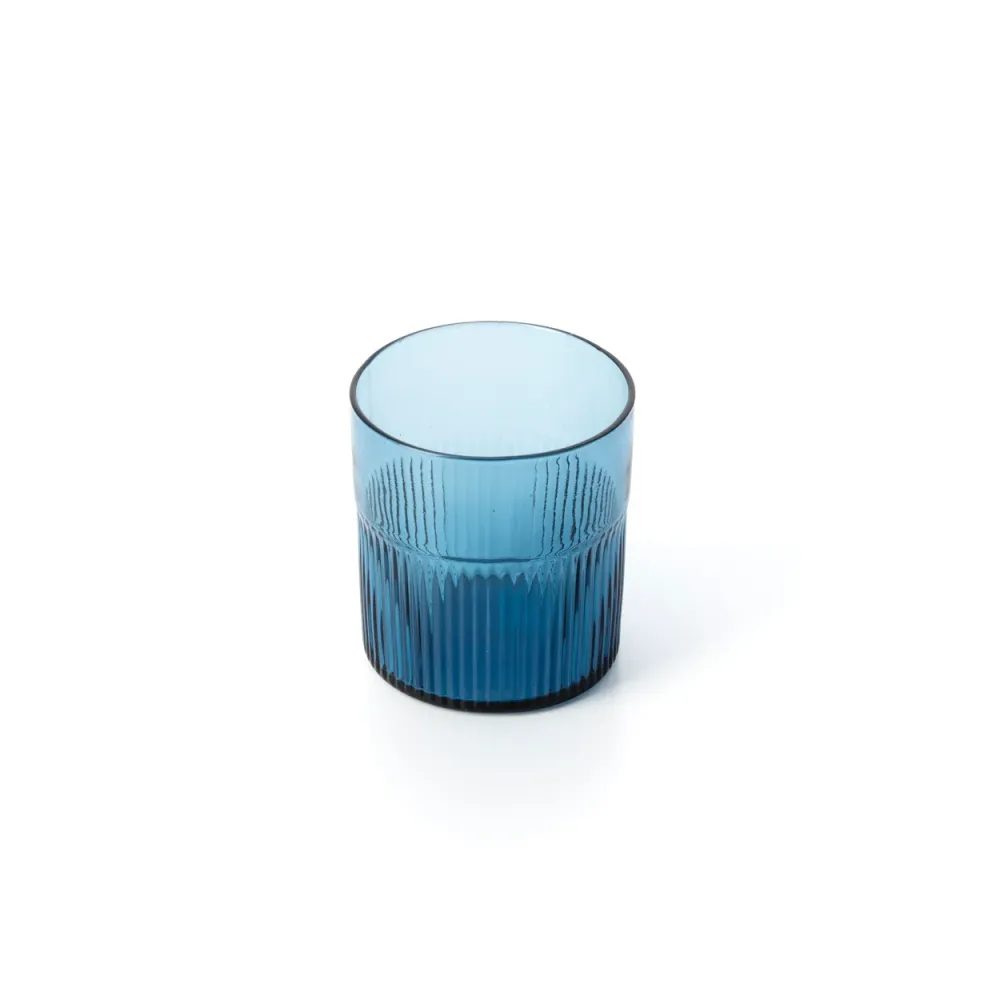 De Azure Gegolfde Lage Tumbler – Blauw