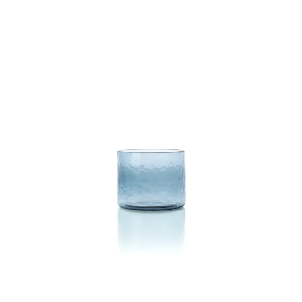 De Azure Gehamerde Lage Tumbler – Blauw