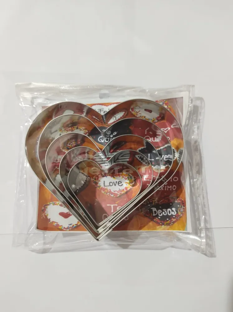 Cortadores Corazon 5 pz Bakers Depot