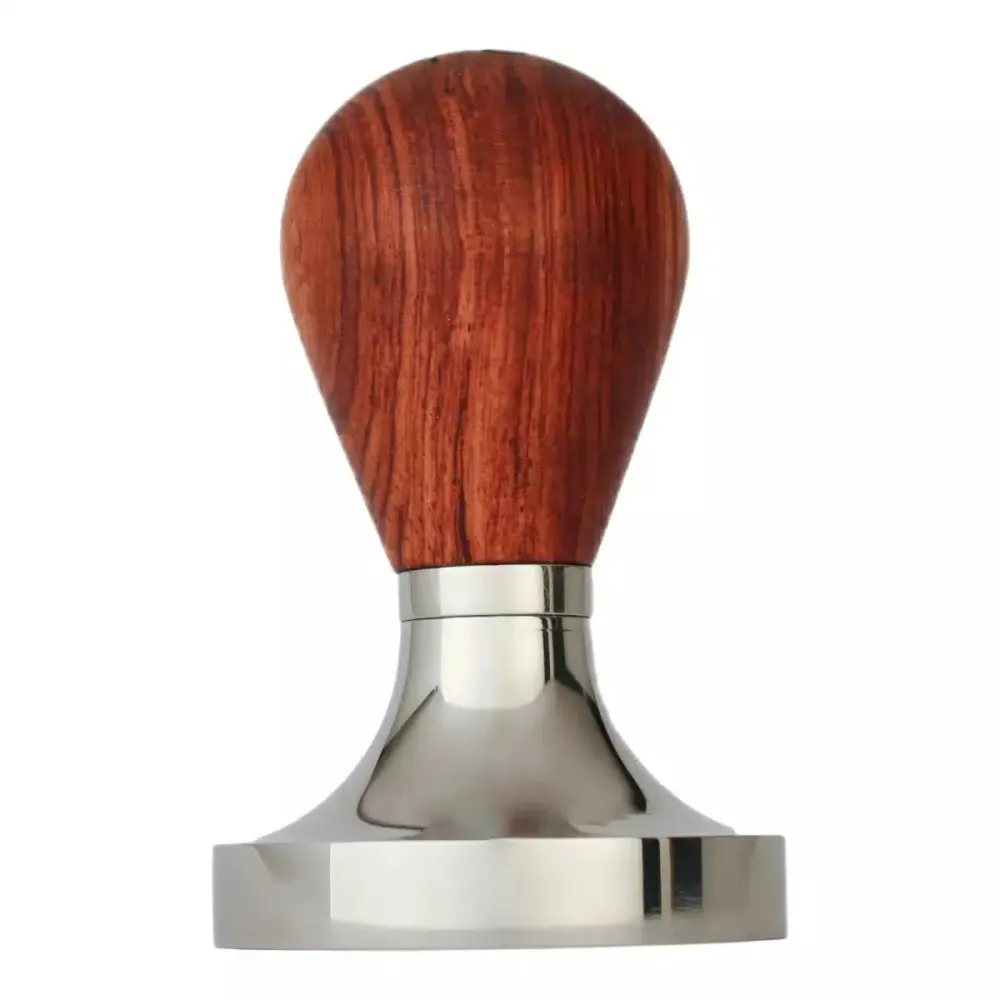 Barista Tamper Rosenträ vlakke bodem 58mm