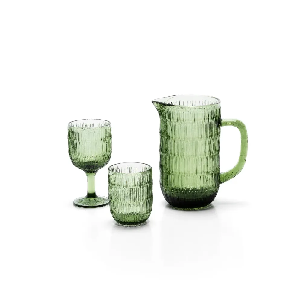 Het Moss Ripple-wijnglas - groen Bazar Bizar Antwerp