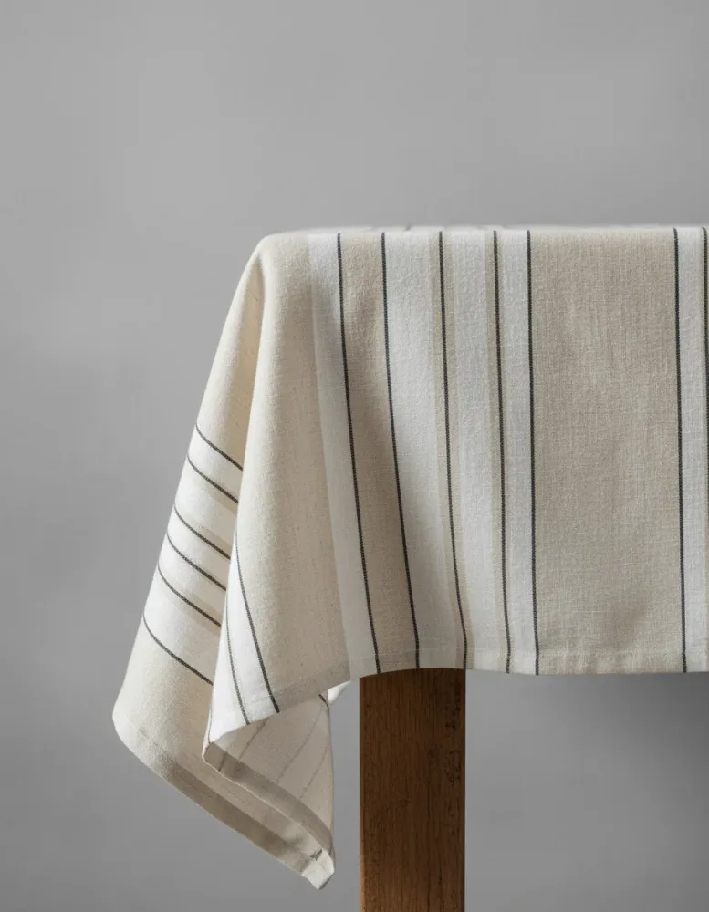 Het Provence-tafelkleed - naturel, zwart en wit - 150x300 Bazar Bizar Antwerp