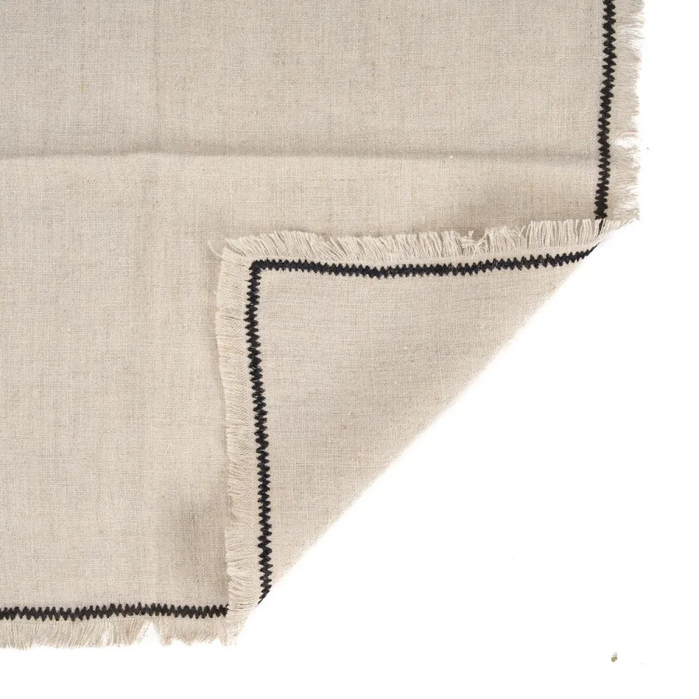 Het Toscaanse servet - Natuurlijk zwart - 45x45 Bazar Bizar Antwerp