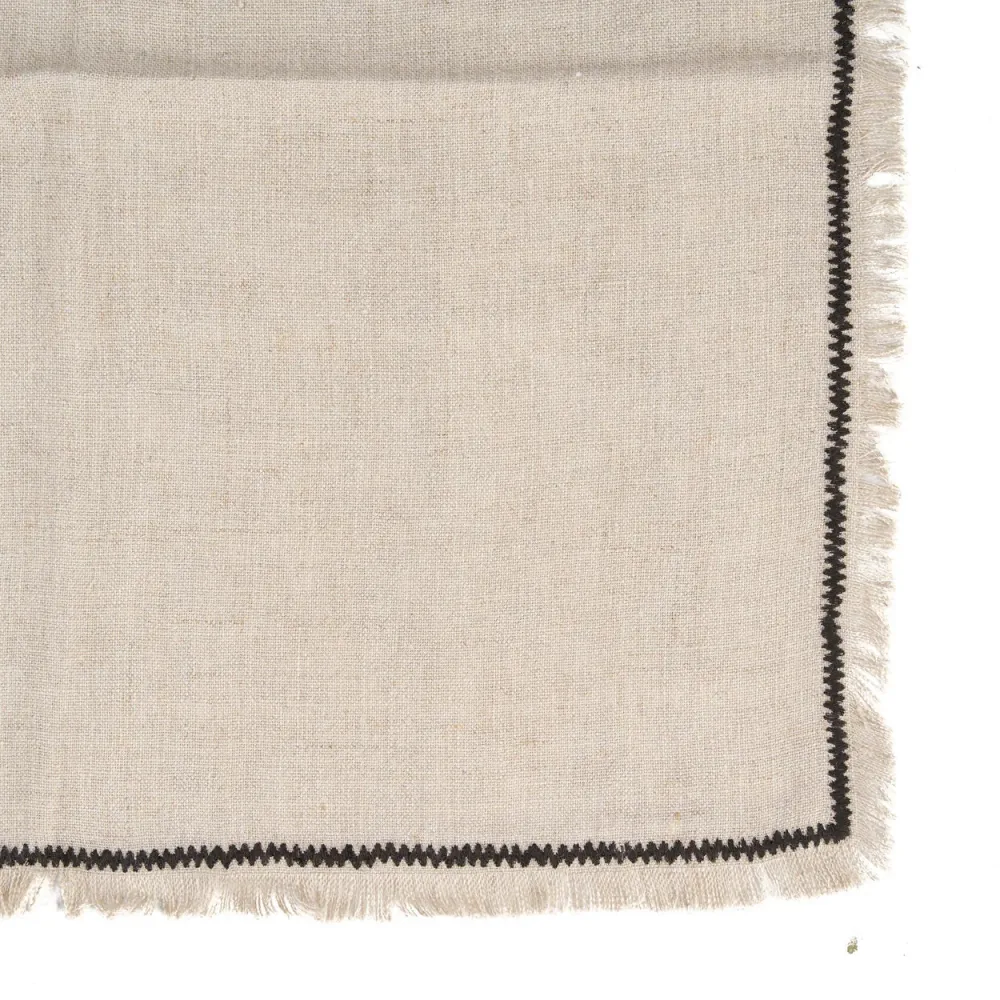 Het Toscaanse servet - Natuurlijk zwart - 45x45 Bazar Bizar Antwerp