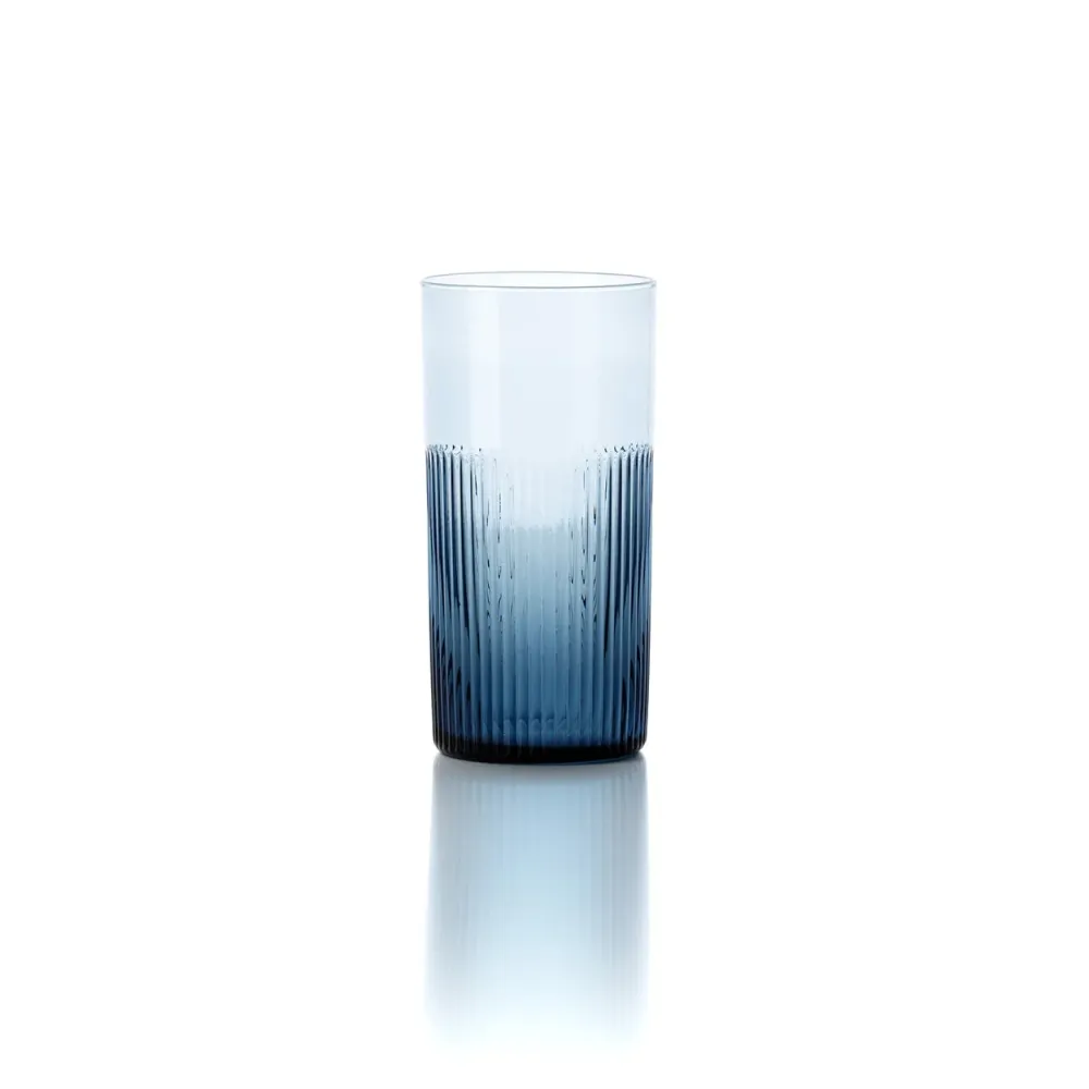 Hoge azuurgeribbelde tumbler - blauw Bazar Bizar Antwerp