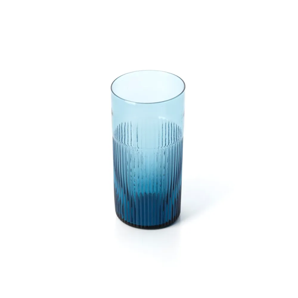 Hoge azuurgeribbelde tumbler - blauw Bazar Bizar Antwerp