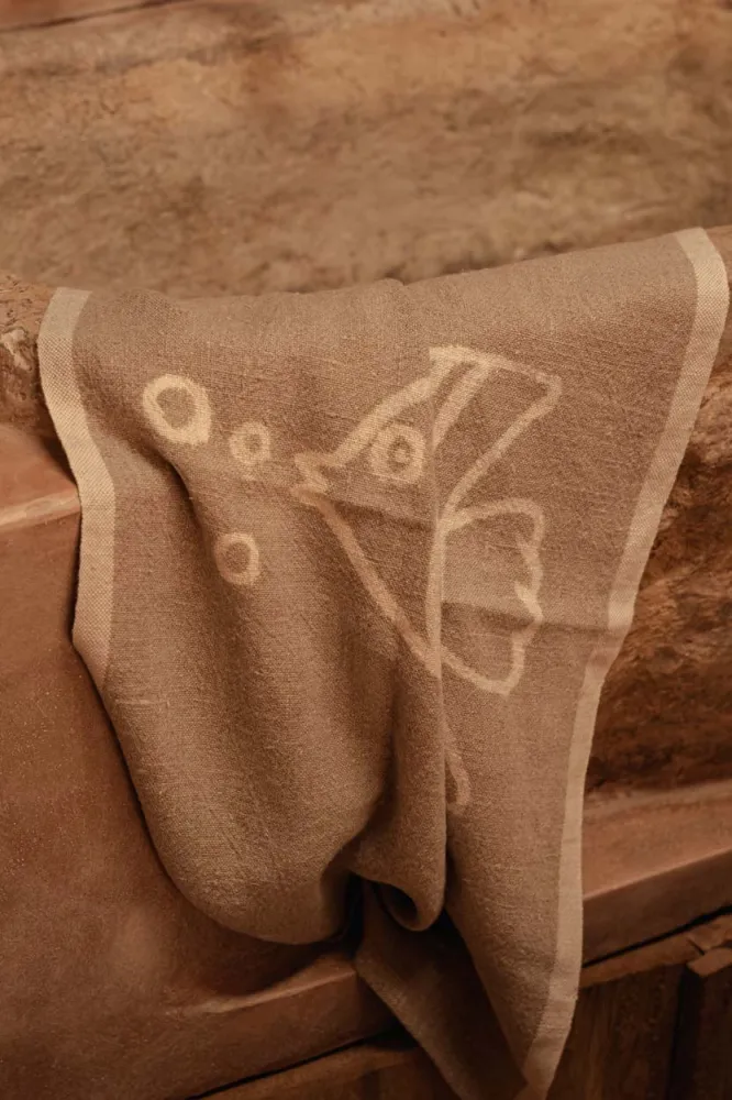 Linen Fish Keukendoek - naturel wit - 50x70 cm Bazar Bizar Antwerp