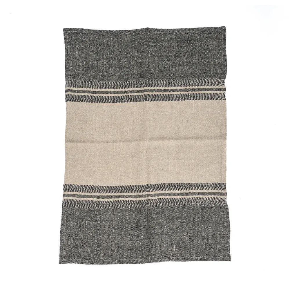 De Linnen Dash keukendoek - naturel/zwart - 50x70 Bazar Bizar Antwerp