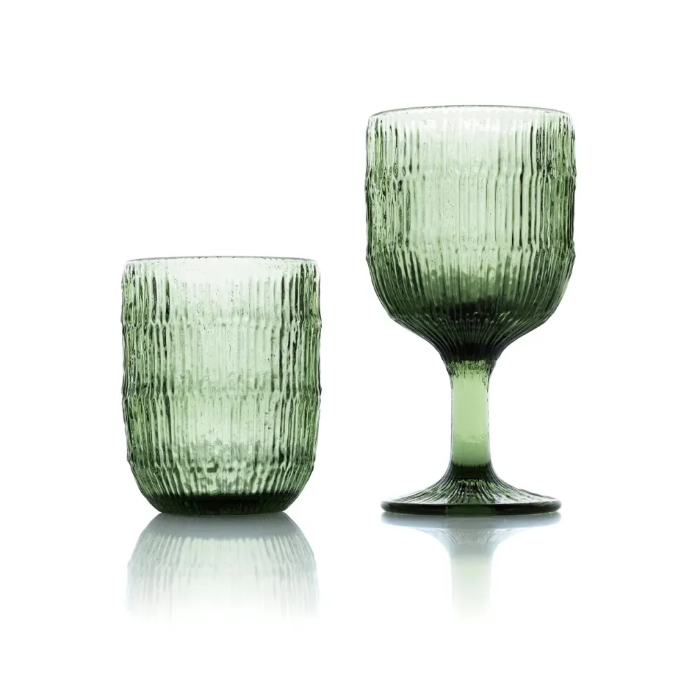Moss Ripple waterglas - groen Bazar Bizar Antwerp