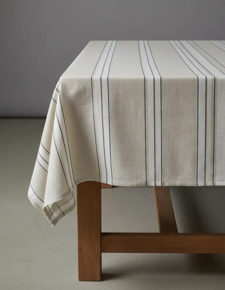 Provence tafelkleed - naturel zwart wit - 150x250 Bazar Bizar Antwerp