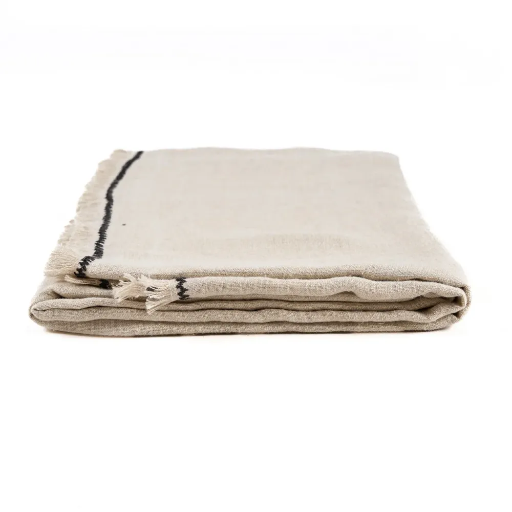 Toscaanse tafelkleed - naturel zwart - 150x300 Bazar Bizar Antwerp
