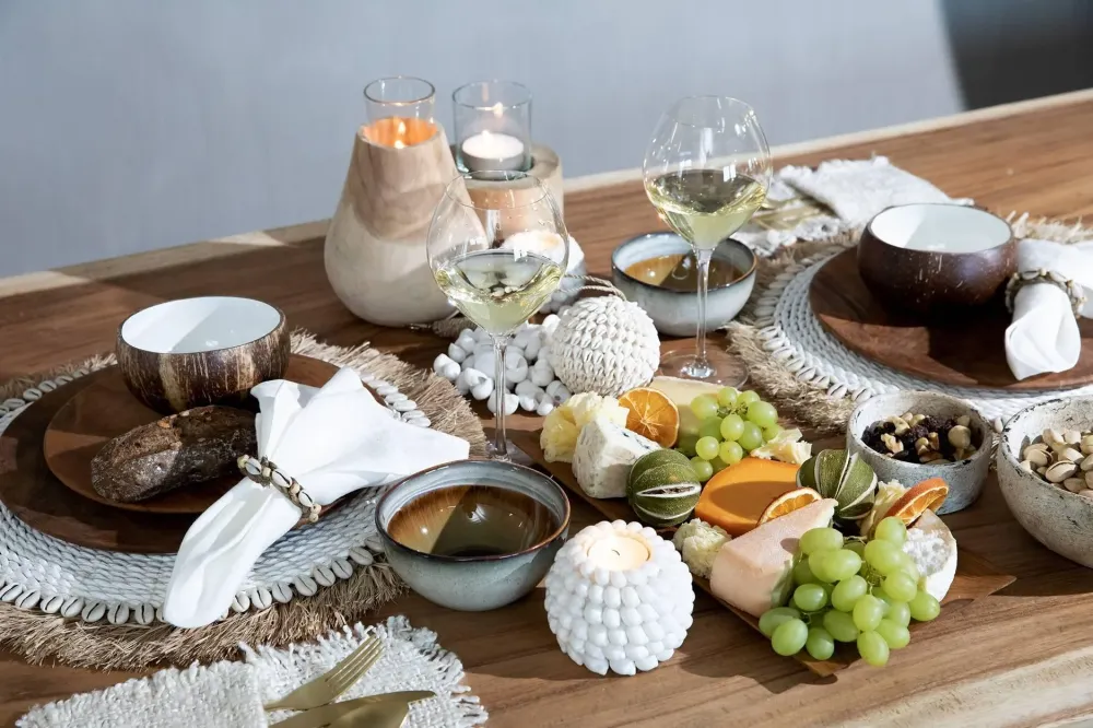 Dinerbord Root Teakhout rond Bazar Bizar