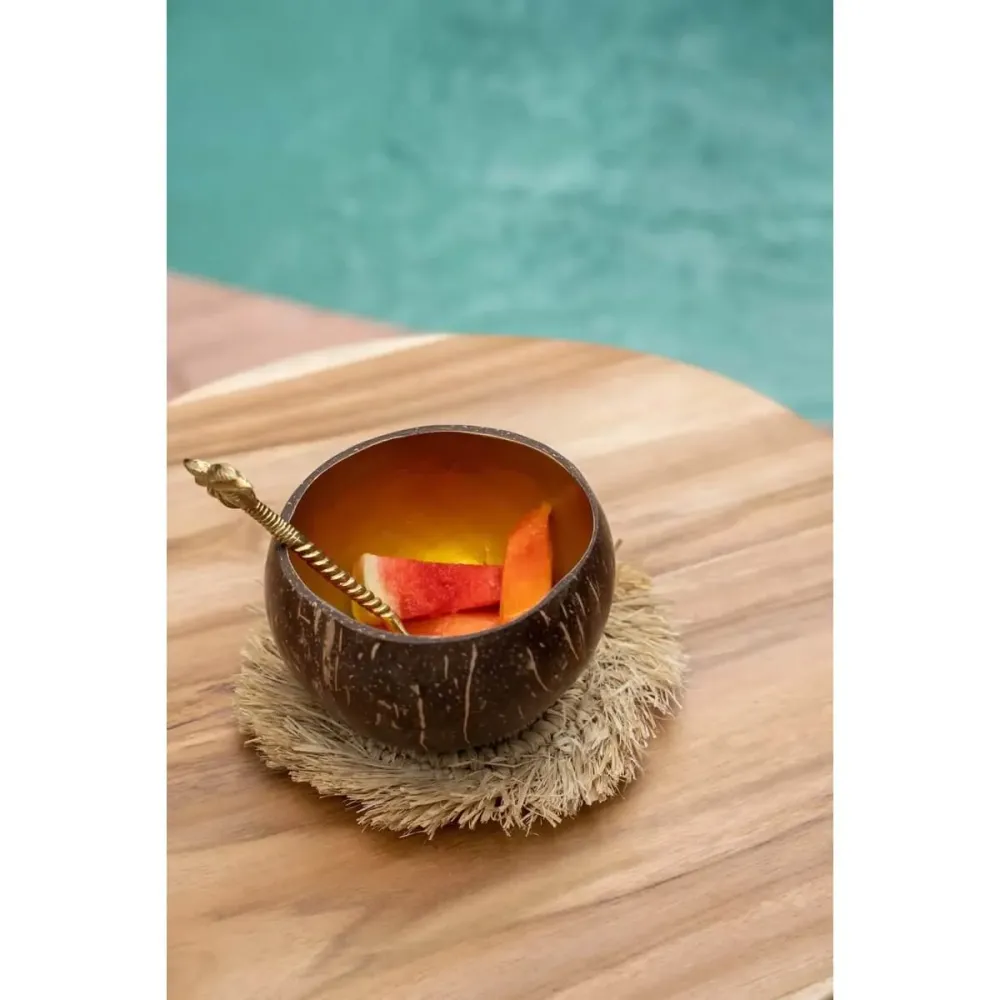 Fringe Raffia Coaster - Natural Bazar Bizar