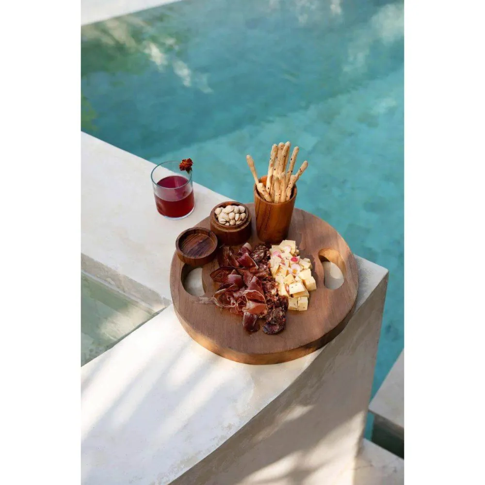 Teak Root Tray - Naturel - L Bazar Bizar