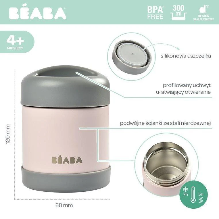 Beaba baby-thermosfles 300 ml Donkere Nevel