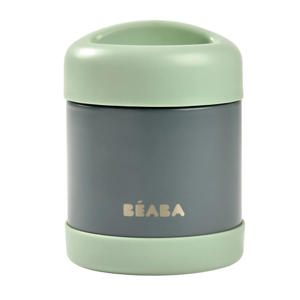 Beaba baby‑thermosfles 300 ml Mineralgrijs/Saliegroen