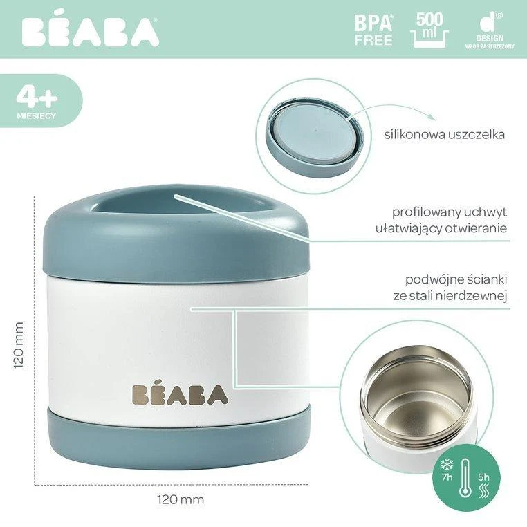 Beaba Baby‑thermosfles 500 ml Baltisch blauw