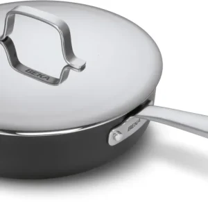 Beka Hapjespan / Sauteerpan met deksel en lange greep Maestro Alu ø 24 cm - keramische anti-aanbaklaag
