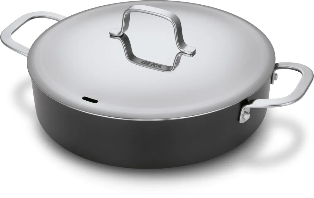 Beka Hapjespan / Sauteerpan met deksel Maestro Alu ø 28 cm - keramische anti-aanbaklaag