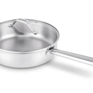 Beka Hapjespan / Sauteerpan met glazen deksel Cicla ø 24 cm - geschikt voor alle warmtebronnen - zonder anti-aanbaklaag