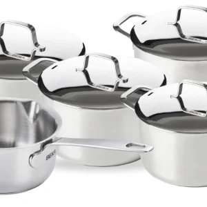 Beka Pannenset Maestro 5-Delig - zonder anti-aanbaklaag - geschikt voor alle warmtebronnen (Kookpannen, Steelpan & Soeppan)