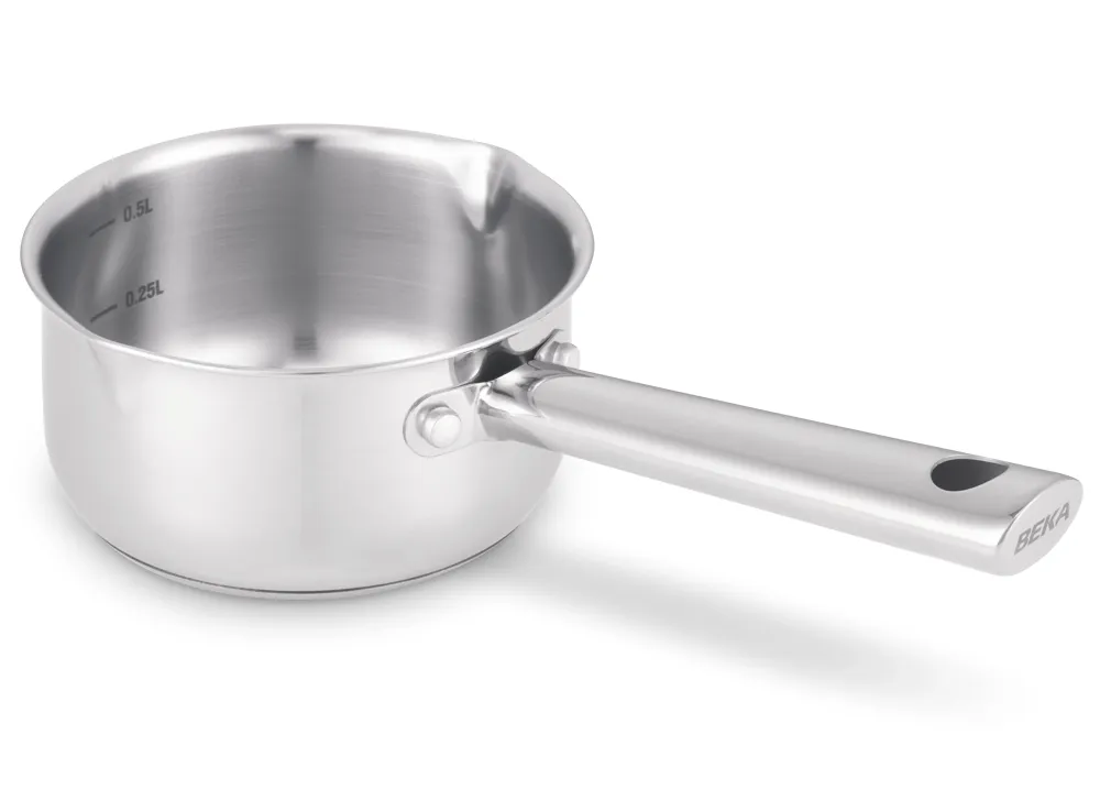 Beka Steelpan met 2 giettuiten Cicla - RVS - ø 12 cm - geschikt voor alle warmtebronnen