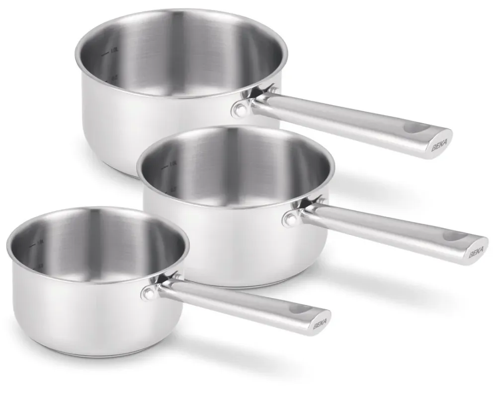 Beka Steelpannenset Cicla RVS 3-Delig ø 16, 18 & 20 cm - geschikt voor alle warmtebronnen