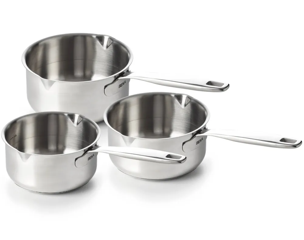 Beka Steelpannenset Maestro 5-Ply 3-Delig - ø 16, 18 & 20 cm - geschikt voor alle warmtebronnen