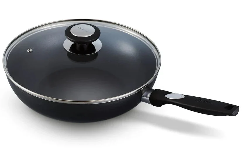 Beka Wokpan met glazen deksel Pro Induc ø 28 cm - keramische anti-aanbaklaag