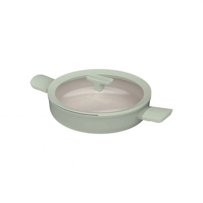 Berghoff Leo Braadpan 2 Korte Handgrepen En Deksel Antikleef 26Cm Balance Sa