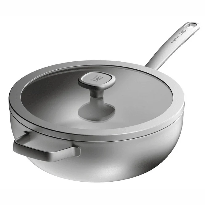 Berghoff Leo R Rvs Wok Met Deksel En Lange Greep 28Cm Graphite