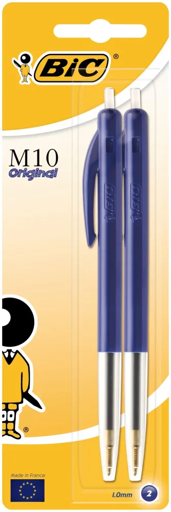Bic m10 medium blauw 2 st